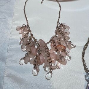 Elegant Pink Statement Necklace